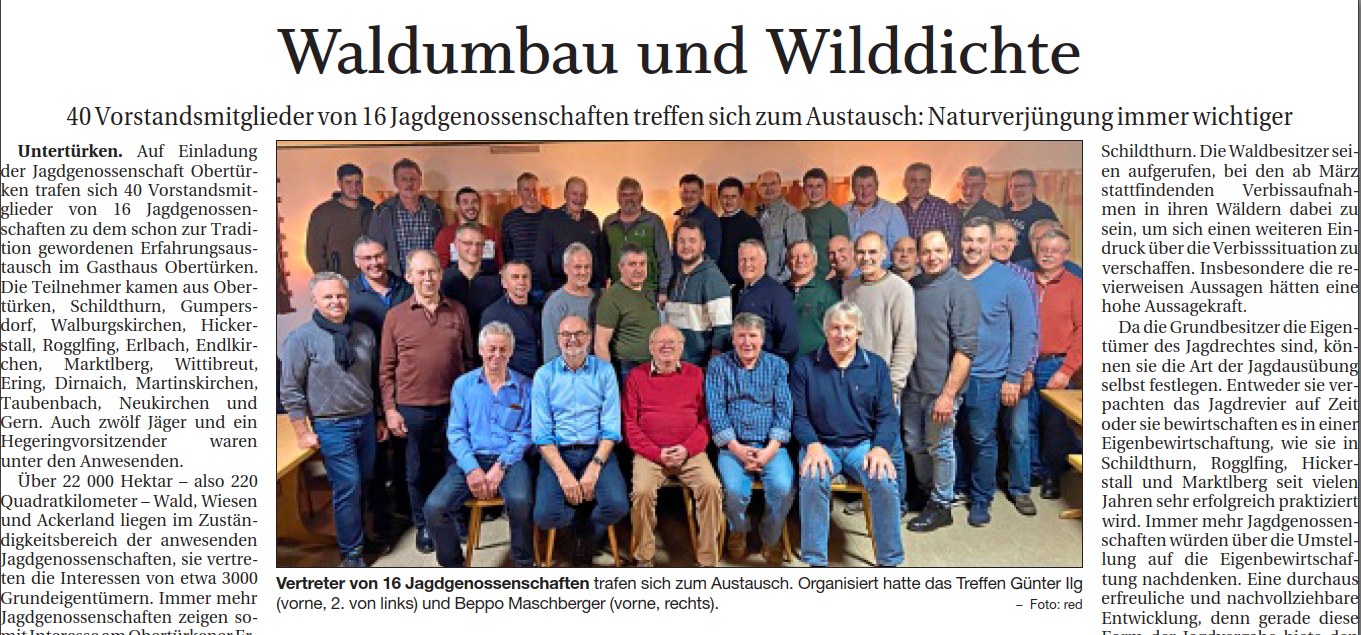 Waldumbau und Wilddichte